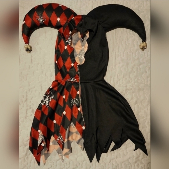 Kid's Spirit Halloween Sinister‎ Jester Costume - Size Large 10/12 - Picture 6 of 11